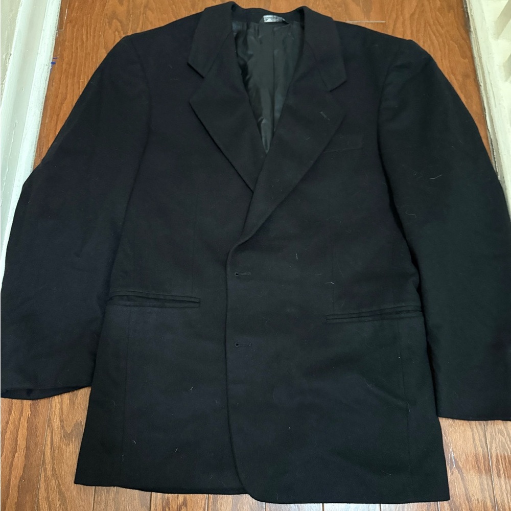 Vito Rufolo Black Men's Blazer Wool Cashmere Blazer Size 42 R‎ Made Italy